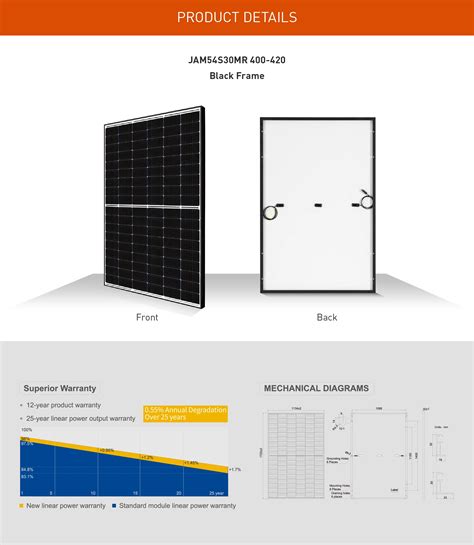 Available Stock Ja Solar Deepblue 182mm Half Cell Mono Solar Panel 405w