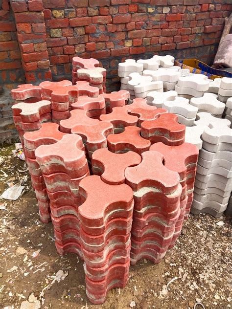 Red Concrete Milano Paver Block For Flooring Thickness Mm At Rs