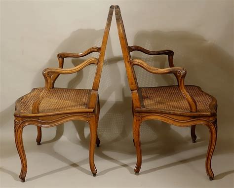 Paire De Fauteuils Cann S Poque Louis Xv Xviiie Si Cle N