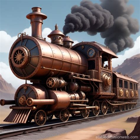 Steampunk Train for DND Campaign | Stable Diffusion Online