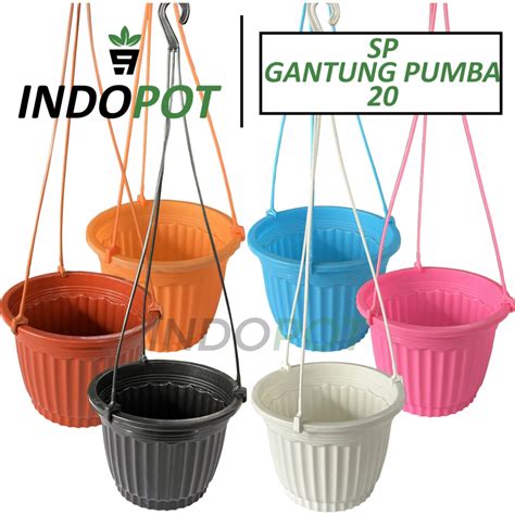 Jual Pot Gantung Pumba Ukuran 20 Warna Warni Cantik Berkualitas