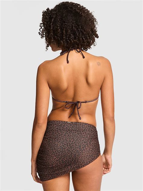 Buy Ruched Cheeky Bikini Swim Skort Leopard Order Bikini Bottom