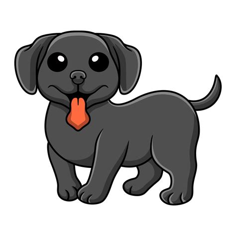 Cute black labrador dog cartoon 15380821 Vector Art at Vecteezy