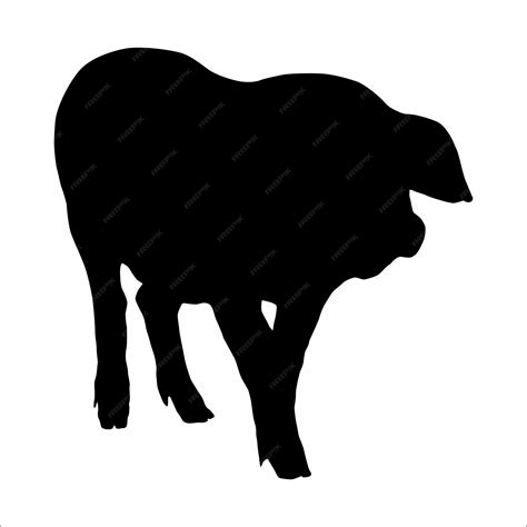 Premium Vector Silhouette Of A Pig