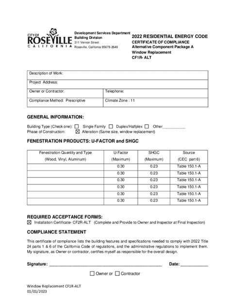 Fillable Online Prescriptive Residential Alterations Cec Cf R Alt E