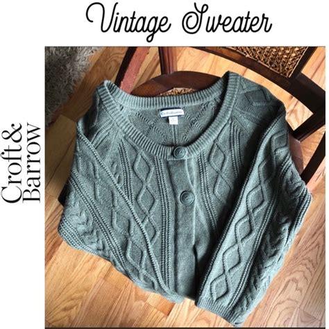 Croft Barrow Sweaters Guc Croft Barrow Cable Knit Cardigan