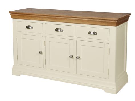 Farmhouse Cm Cream Painted Large Oak Sideboard Autumn Mega Deal