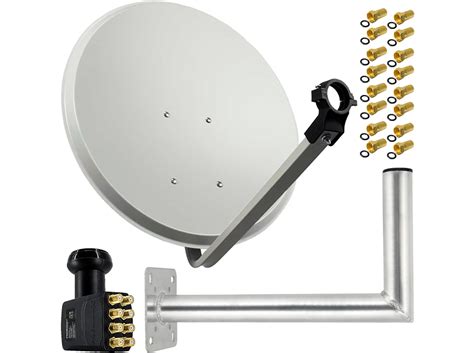 Premiumx Sat Anlage 80cm Antenne Octo Lnb F Stecker Wandhalter 45cm Sat