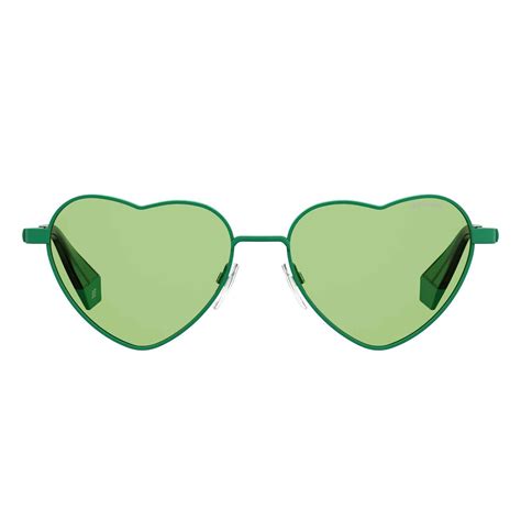 POLAROID Full Rim Heart GREEN 6124S 1ED WOMEN SUNGLASSES Lenzbuy