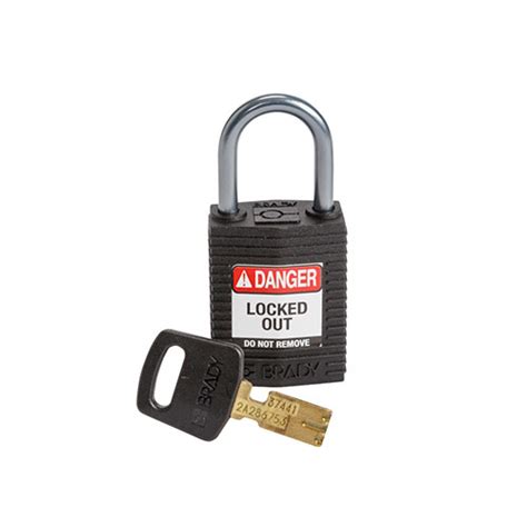 Brady Safekey Compact Safety Padlock Aluminium Shackle Black