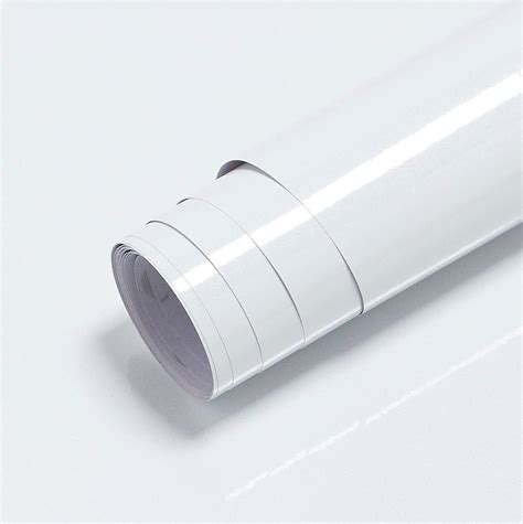 Buy Cvanu X Foot Glossy White Vinyl Car Wrap Sheet Roll Film Sticker