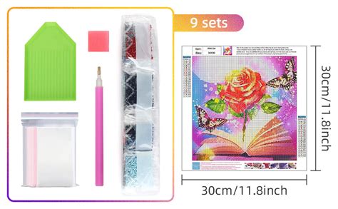 Supletsico 9 Pack Diamond Painting Kits For Adults Diy 5d Diamond Art