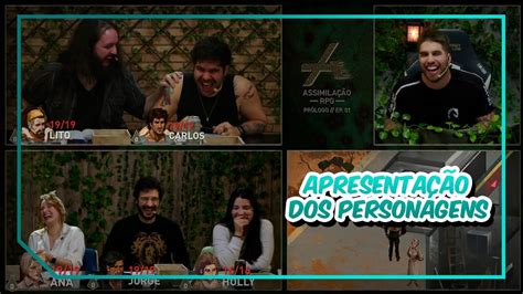 Assimilação RPG Apresentação dos personagens asrpg YouTube