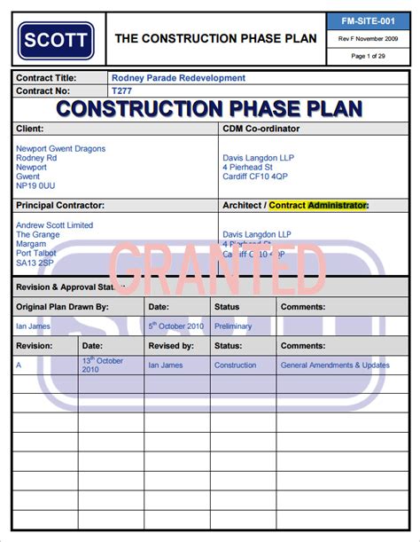 16 Free Construction Phase Plan Templates Doc Pdf Free And Premium