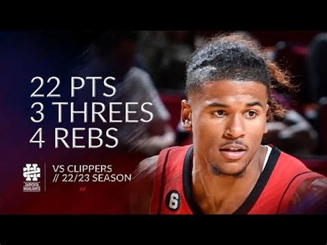 Jalen Green 22 Pts 3 Threes 4 Rebs Vs Clippers 22 23 Season YouTube