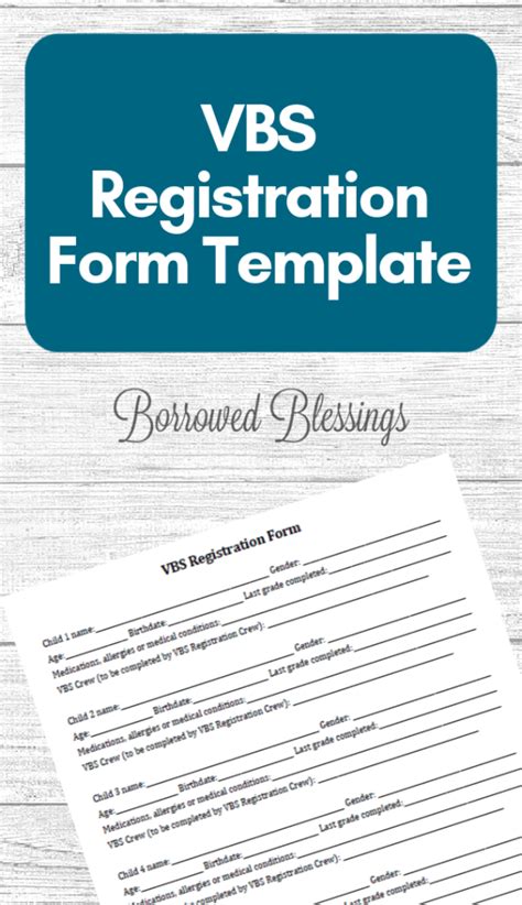 Vbs Registration Form Template Artofit