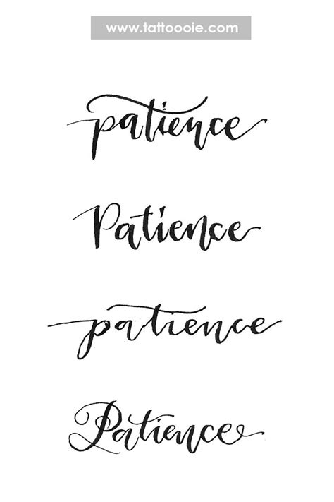 patience calligraphy tattoo | Learn hand lettering, Patience tattoo ...