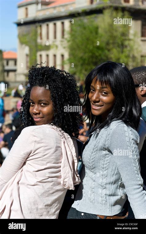 Female students on the campus of the University of Cape Town South Africa Stock Photo - Alamy