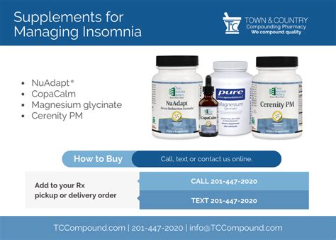 Supplements for Managing Insomnia - Town & Country Compounding