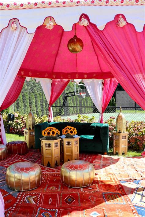 Mehndi Function Tent Setup For Decoration Indian Wedding Chuppah Style