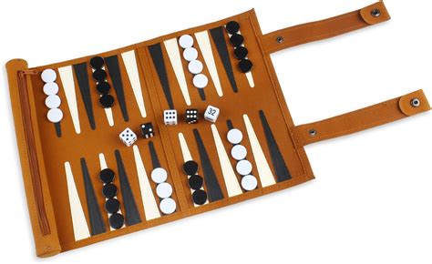 Amazon Andux Roll Up Leather Backgammon Board Game Pgslq Toys