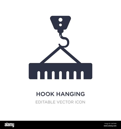 Hook Hanging Material Icon On White Background Simple Element