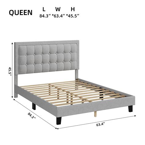 Bed Frame with Adjustable Headboard – Overstock