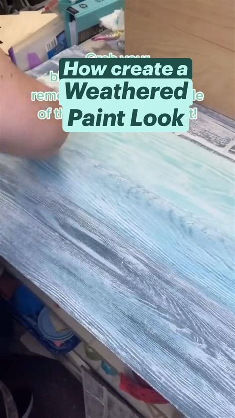 How To Create A Weathered Paint Look Using Paint Easy Diy Home Decor