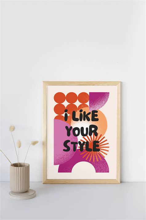 A4 Lesbian Digital Art Print I Like Your Style Gay Art Lesbian Print Subtle Gay Art Queer