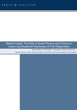 The Role Of Smartphones And Citizens In Improving Situational Awareness