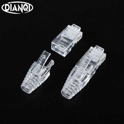 Rj45 Jack Connector Cat6 Cat6 Rj45 Cap Utp Cable Plugs Terminals 50100pcs Cat6 Rj45