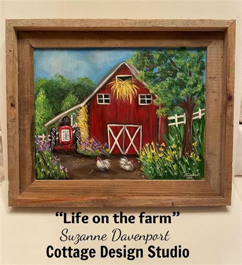 Red Barn Painting Red Barn Art Farm Painting Farm Art Red Etsy Red Barn Painting Barn