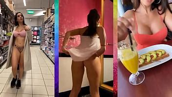 Teen Brunette Showing Off Her Huge Tits XNXX