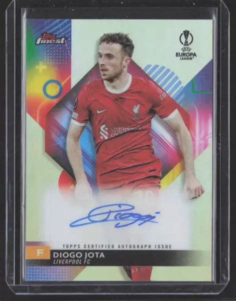 2023 24 TOPPS MIGLIOR Uefa A Dj Diogo Jota Refrattore Auto Sp Liverpool