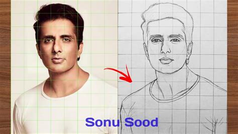 How To Draw Sonu Sood Outline Sketch Tribute To Sonu Sood Youtube