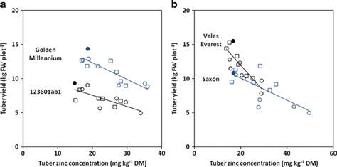 Relationships Between Tuber Yield And Zinc Concentration In Mm