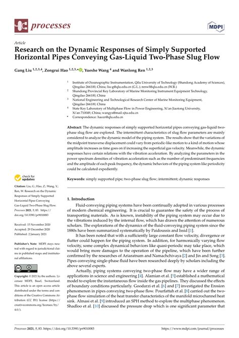 PDF Research On The Dynamic Responses Of Simply Supported Horizontal