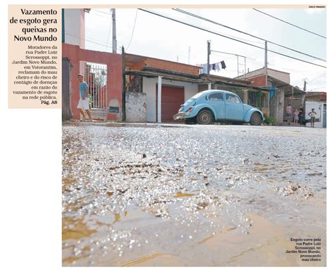 Not Cias Da Cidade De Votorantim Esgoto Na Rua Preocupa No Novo Mundo