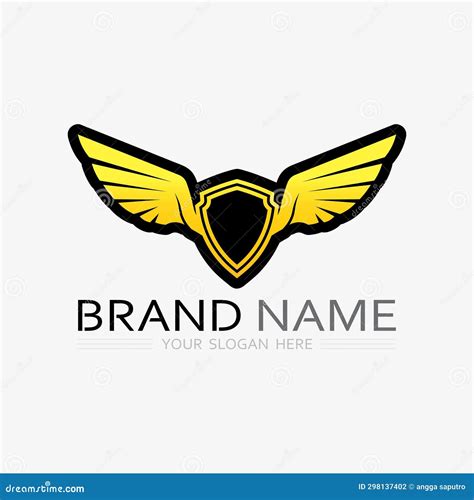 Wings Logo Vector Icon Symbol Illustration Design Template Stock