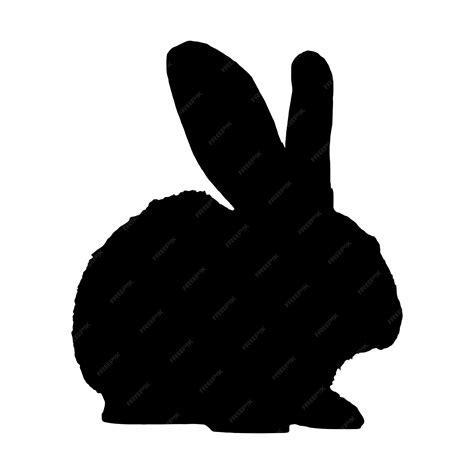 Premium Vector Rabbit Silhouette Vector Black Color On White Background