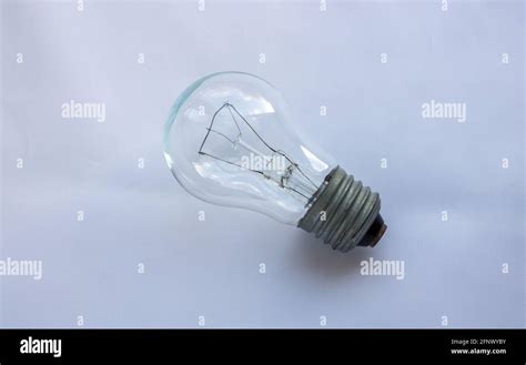 Light Bulb Isolated On White Realistic Photo Image Stock Photo Alamy