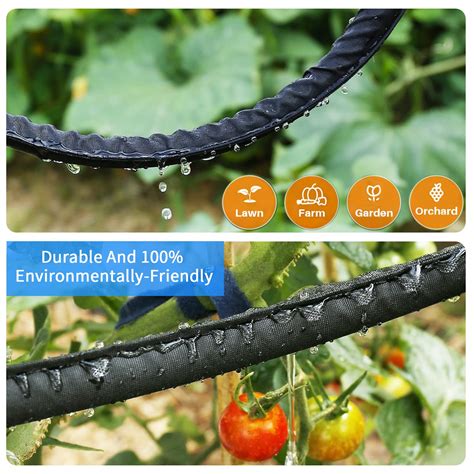 Hlinker Flat Soaker Hose Ft For Garden Beds Ft