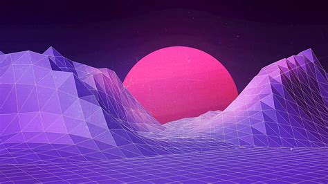 Hd Wallpaper Synthwave Retro Wave Neon Light Path Others