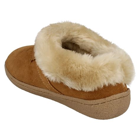 Ladies Clarks Faux Fur Lined Slippers 'Eskimo Snow' | eBay