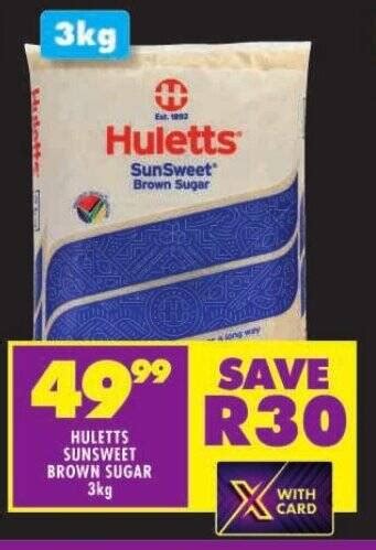 Huletts Sunsweet Brown Sugar Kg Offer At Shoprite