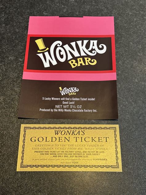 1 Willy Wonka Chocolate Bar Wrapper 1 Shiny Carded Golden Ticket Magical T 1971 Original Etsy