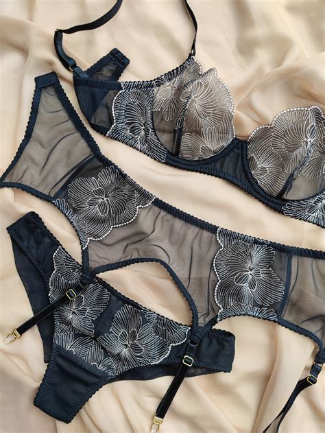 Black Lingerie Set Lace Lingerie Set Lingerie Lingerie Etsy