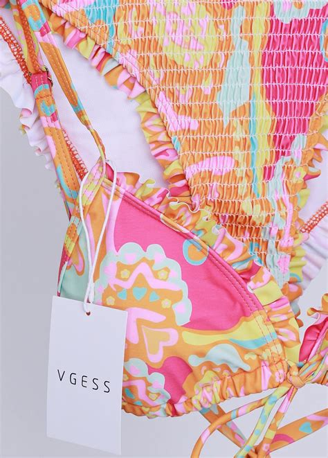 Frill Paisley Print Multi Color Bikini Set Modlily Usd