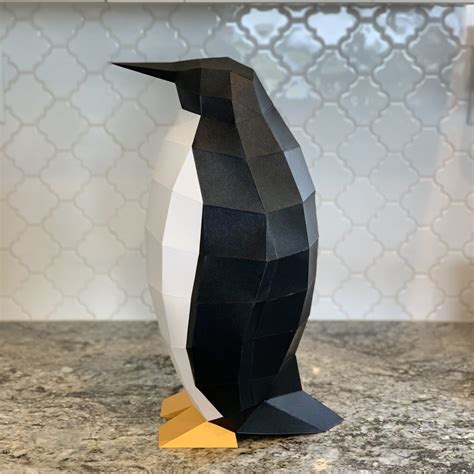 Emperor Penguin 3D Paper Craft Model - Bird Watching Academy