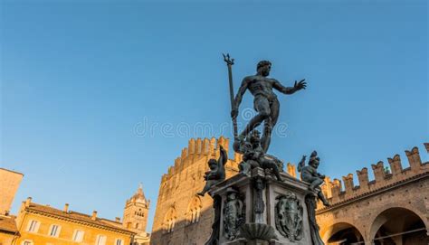 Neptune Statue in Bologna, Italy Stock Photo - Image of historical ...